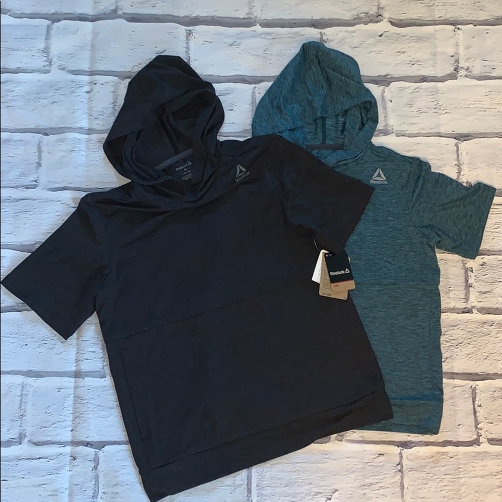 Bundle of 2 boys Reebok s/s hoodies (1 Sm / 1 Med)